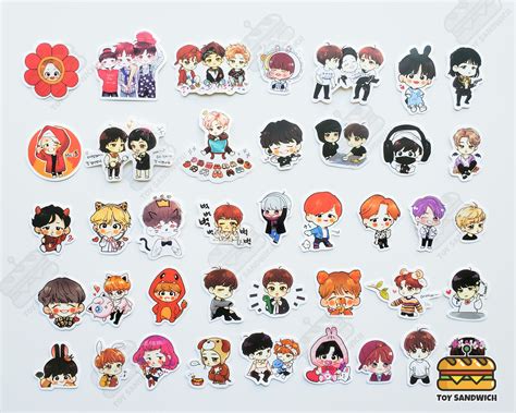 100 Pcs Bts Stickers Pack Kpop Stickers Bts Etsy