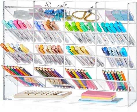 Amazon MotiMind Acrylic Pen Organizer Storage Clear Vertical