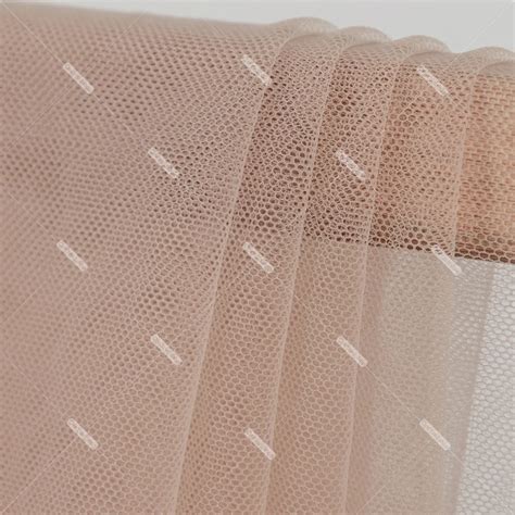 Dark Nude Color Illusion Hexagonal Mesh Tulle Fabric OneYard