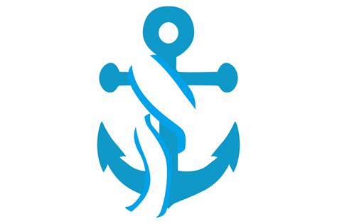 Blue Navy Anchor Logo Icon With Transparent Background 24042333 Png