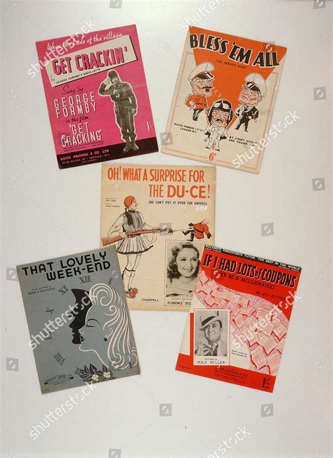 World War Ii Sheet Music Including Editorial Stock Photo Stock Image