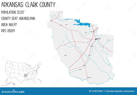 Clark County Washington Outline Map Set Vector Illustration 114791990