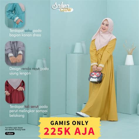 Jual Gamis Polos Cantik Salma By Fauz Hijab Dress Only Shopee Indonesia