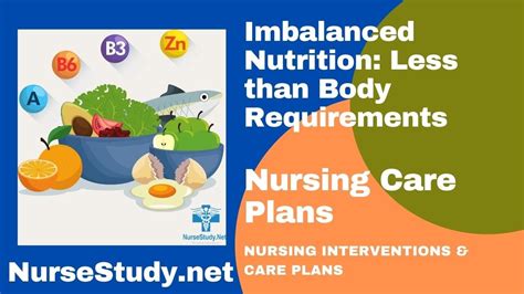 Imbalanced Nutrition Less Than Body Requirements Nursing Care Plan Nursing Tutorial Nclex Review