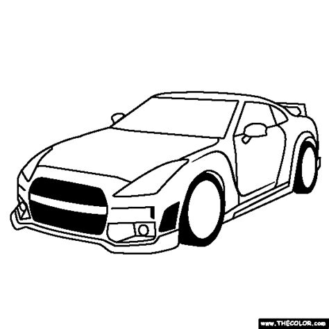 Nissan Gt R R35 Coloring Pages