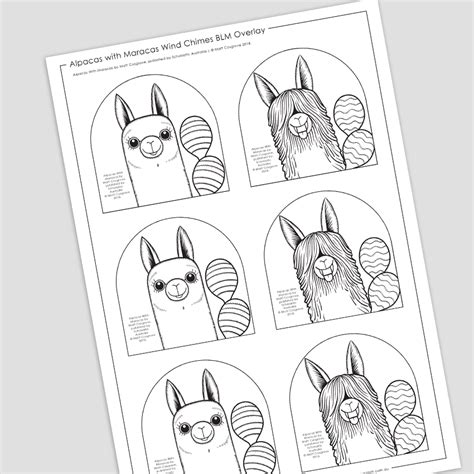 alpacas  maracas wind chimes wood cleverpatch cleverpatch