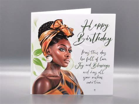 Happy Birthday Black Woman Happy Birthday Black Greeting Card