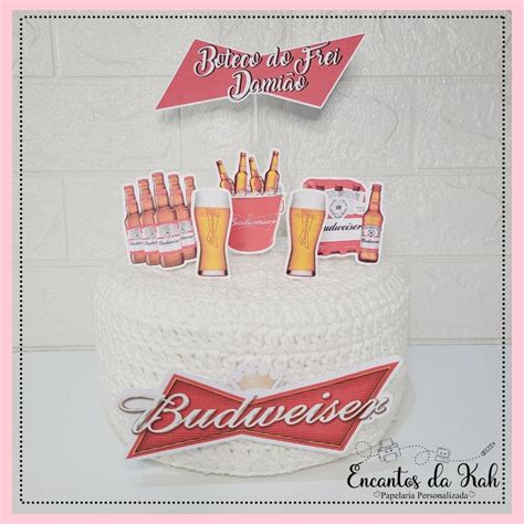 Topo De Bolo Budweiser Elo Produtos Especiais