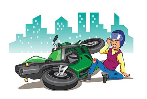 Accidente Moto Vectores Libres De Derechos Istock