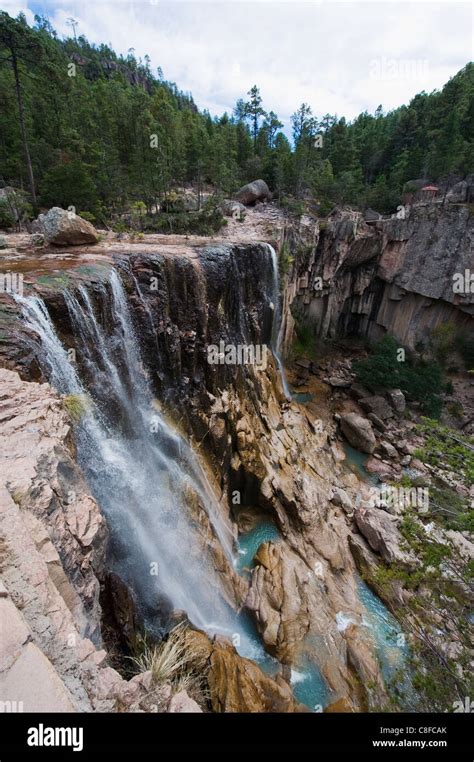 Cusarare Waterfall Creel Barranca Del Cobre Copper Canyon Chihuahua