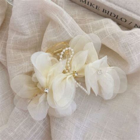 Cloth Sweet Hair Catches Korean Style Hair Crab Clip Flower Hair Claw