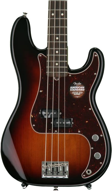 Fender American Standard Precision Bass 3 Tone Sunburst Rosewood Fingerboard Sweetwater