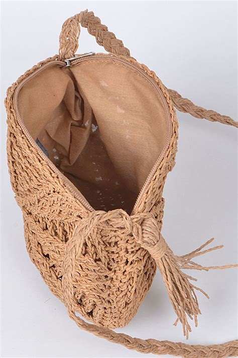 Circle Luna Round Woven Rattan Straw Bag Salt Swimwear