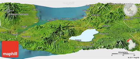 Satellite Panoramic Map of Lanao Del Norte