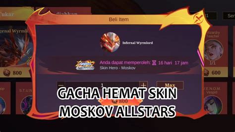 BUTUH BERAPA DIAMOND UNTUK MENDAPATKAN SKIN MOSKOV ALLSTARS GAK PERLU