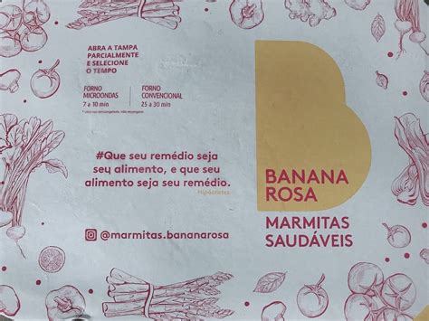 Menu Em Banana Rosa Marmitas Saud Veis Restaurante S O Paulo