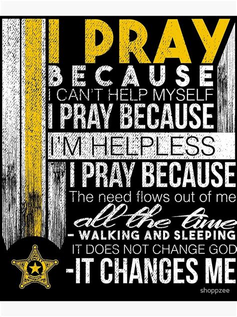 Deputy Sheriff Prayer Sheriff Deputy Prayer Ts Poster By Shoppzee