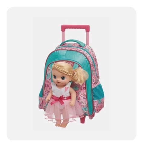 Mochila Rodinha Baby Alive Ballet Original C Nfe Frete Gr Tis