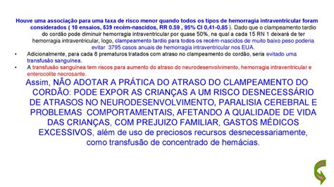 Efeito do Atraso do clampeamento do cordão nos níveis de ferritina aos