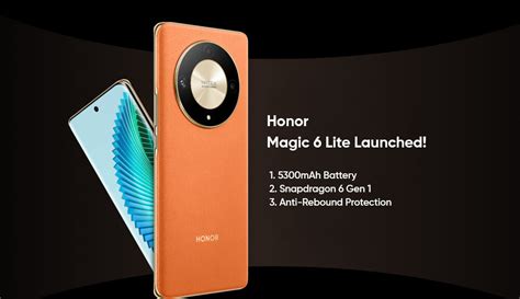 Honor Magic 6 Lite Launched With 5300mah Battery Snapdragon 6 Gen 1