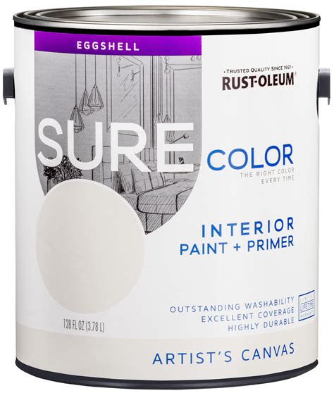 Rust Oleum Sure Color Artist S Canvas Interior Paint Primer Eggshell Finish 2 Pack