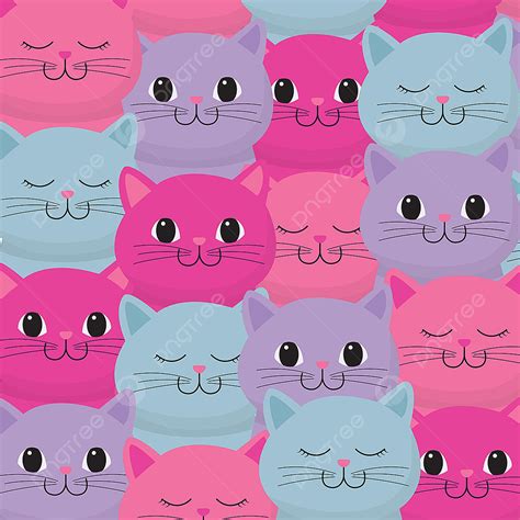 Cute Cat Pattern Vector Design Images Cute Baby Cat Pattern Vector