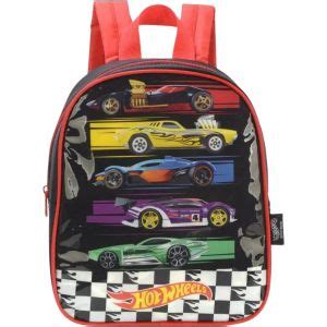 Mochila Costas Hot Wheels Vermelho Pequena Luxcel IS38977HW VM Na