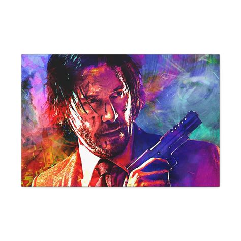 John Wick Canvas Art Print John Wick Print Wall Art For Home And