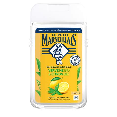 Le Petit Marseillais Gel Douche Extra Doux Verveine Bio Citron Bio