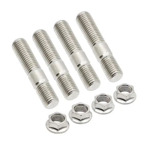 8X 4x M8 Stainless Exhaust Studs Flange Nuts M8x35 For Yamaha Fazer