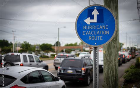 Hurricane Evacuation Route Sign Stock Photo | Adobe Stock