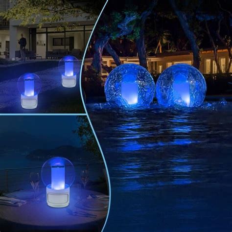 Flotador De Cloro Para Piscina Flotador De Cloro Con Luces De Llama