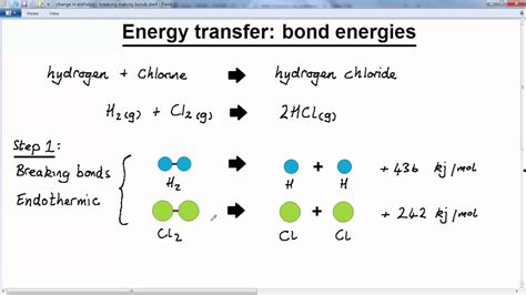 GCSE CHEMISTRY - ENERGETICS AND ENTHALPY - LESSON 4 - bond breaking ...