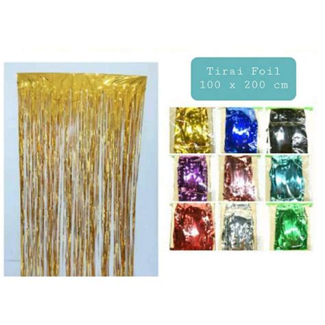 Jual Tirai Foil Metalik Foil Curtain Glossy Tirai Foil Rumbai