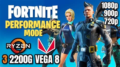 Fortnite Performance Mode Ryzen G Vega Test Youtube