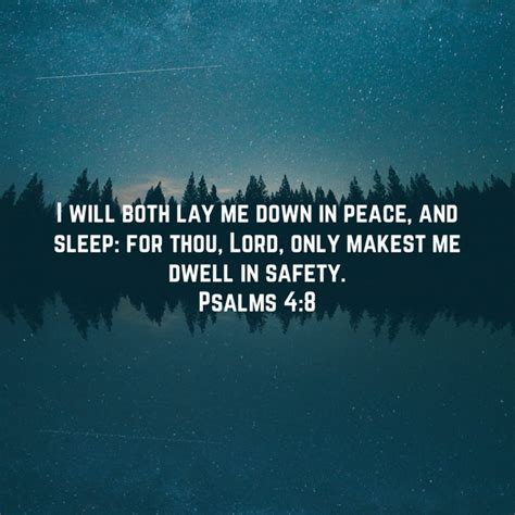 Psalm I Will Both Lay Me Down In Peace And Sleep For Thou Lord