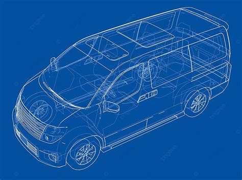 Concept Car Vector Transport Model Blueprint Vector Transport Model