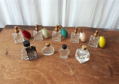 Antique Perfume Bottle In Case Glass Scent Bottle Leather Case 1920s Perfume Bottle Glass