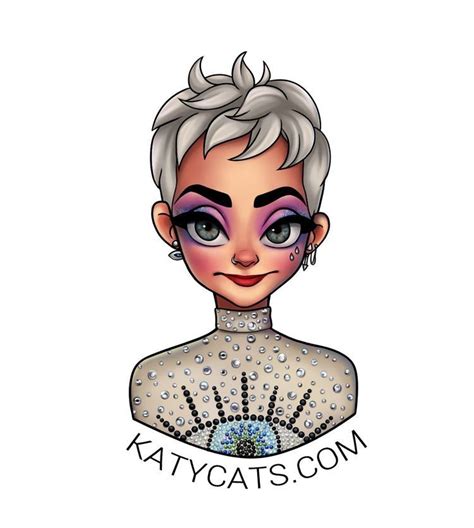 Fan Art Katy Perry Cartoon Drawing 225 gsm professional archival grade ...