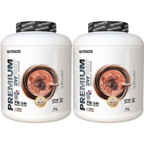 Kit X Premium W Whey G Double Chocolate Nutrata Otimanutri