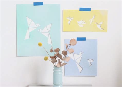 Tuto affiche origami DIY Blog déco Clem Around The Corner