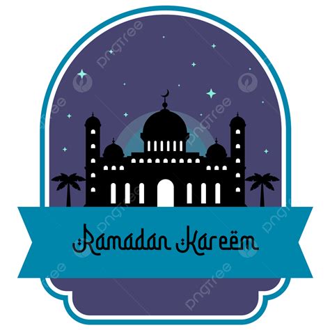 Ramadan Kareem Mosque PNG Picture Label Ramadan Kareem With Mosque