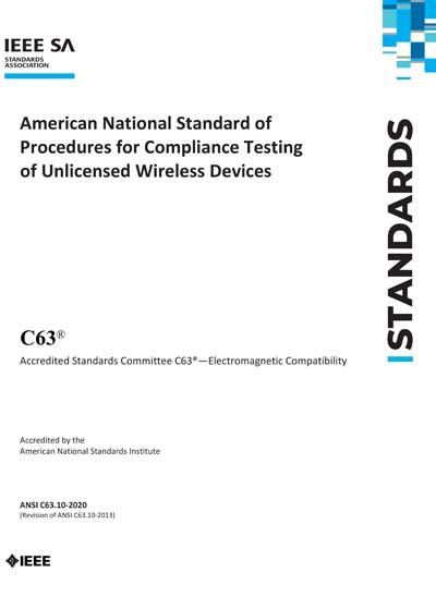 IEEE ANSI C63 10 2020 American National Standard Of Procedures For