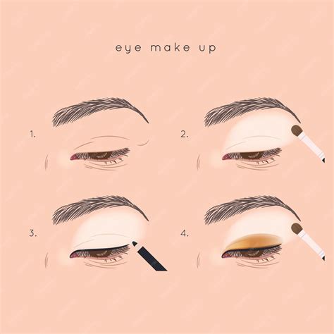 Premium Vector | Eye makeup tutorial. beginners eye makeup tutorial