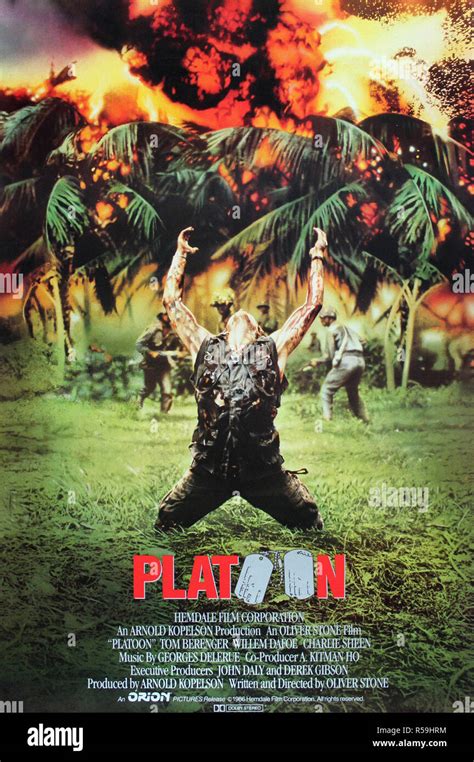 Platoon - Original Movie Poster Stock Photo - Alamy