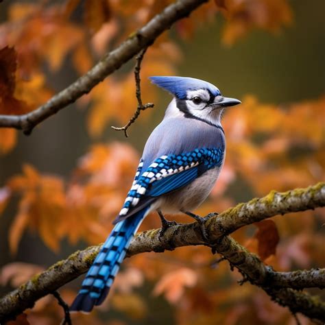 Premium Photo A Blue Jay Beautiful Bird