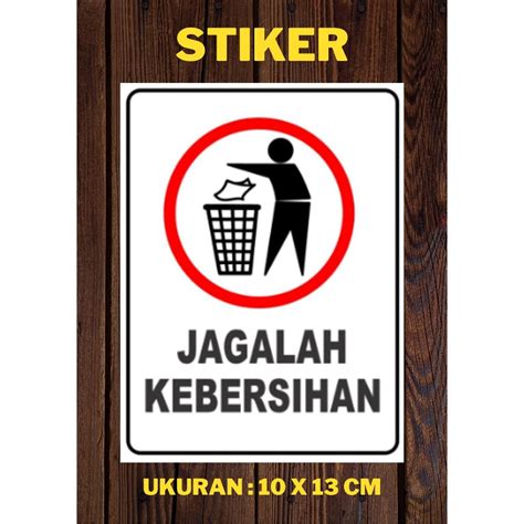 Jual Sticker Himbauan Tempat Sampah Organik Non Organik Sampah Medis