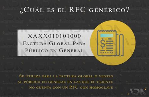 La información que necesitas saber sobre el RFC Genérico ADN