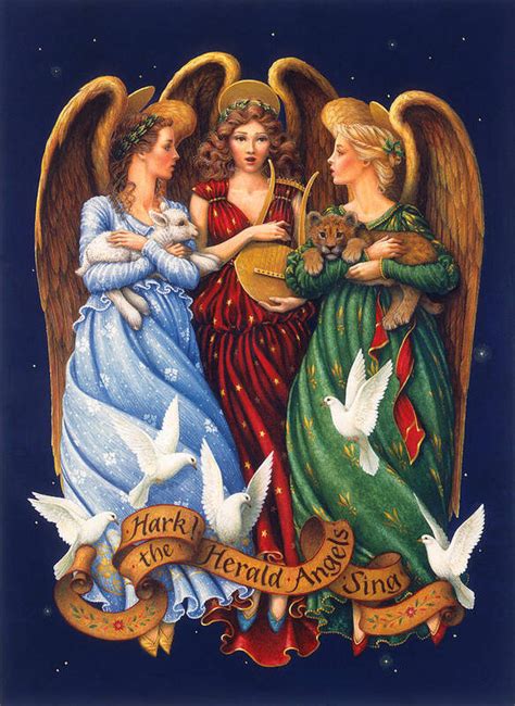 Hark The Herald Angels Sing Print By Lynn Bywaters