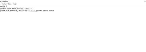 My Experiment Simple Java Program To Print Hello World